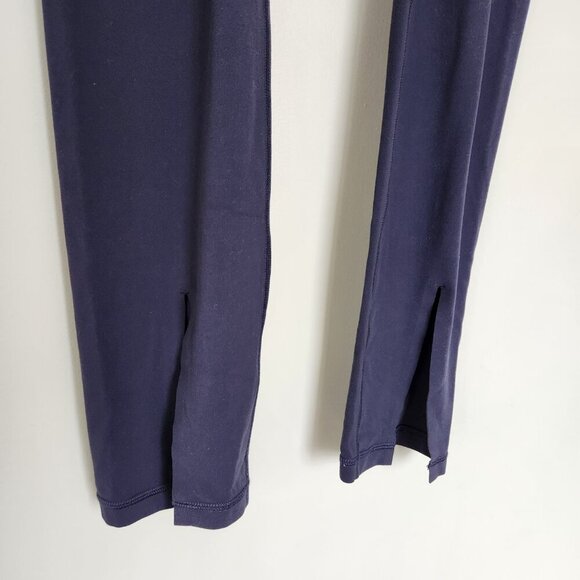 Athleta M MEDIUM Aura High Rise Split Flare Pant, Navy Blue Yoga Pants - Picture 3 of 7